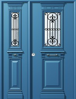 θωρακισμένη πόρτα παραδοσιακή, πόρτα ασφαλείας vintage